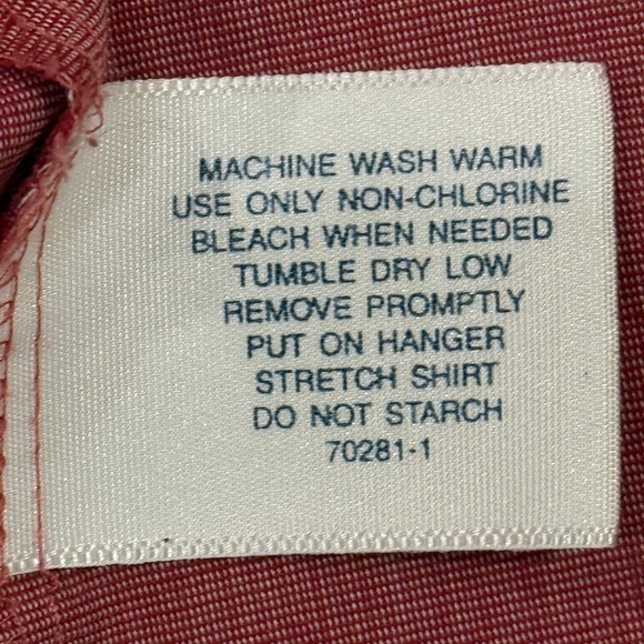 STAFFORD Men's Wrinkle Free Short Sleeve Button Up Shirt (Size: 17.5) EUC - Picture 11 of 14